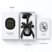Diffuseur de parfum personnalisé pour voiture, rechargeable, avec pendentif et insert de parfum remplaçable, perles solides parfumées à la rose