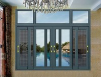 Ventana corredera de aleación de aluminio de puente roto con puertas y ventanas de vidrio de balcón selladas panorámicas extremadamente estrechas
