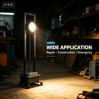 Lampe de travail d'urgence LED portable antidéflagrante IP65 blanche alimentée en courant continu rétractable