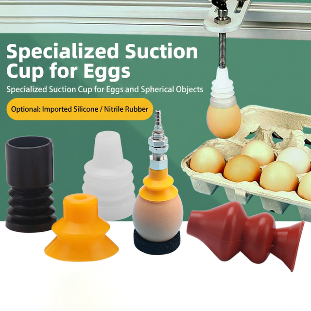 Robotic Industrial Suction Cup to Suck Eggs Ball Type Special Suction Nozzle Silicone Pneumatic Vacuum Suction Cup