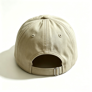 Plain <b>Light</b> Khaki Unbranded Dad <b>Hat</b> OEM Puff Printing Logo Soft Washed Cotton Common Casual Sports Dad Cap for Men Women Outdoor - Product Image 3