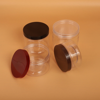 Prix d'usine OEM, pots en plastique transparents pour crème cosmétique PET de 250 ml et 500 ml avec couvercle