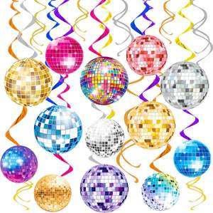 18 pezzi 4D Disco riflettente musica specchio palla palloncini per bambini decorazioni per feste di compleanno con altre forniture per feste - Product Image 5