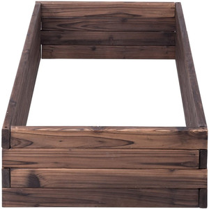 Jardinière rectangulaire surélevée <span class=keywords><strong>en</strong></span> bois pour patio extérieur, fleurs et légumes 47''Lx24''Wx9''H - Product Image 4