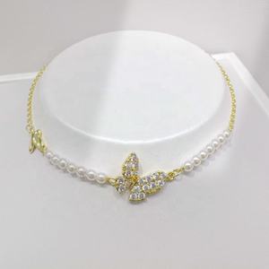 Pulsera de plata de ley 925 OEM con diseño de mariposa y flor para mujer, ajustable, elegante, chapada en oro, pulsera de cadena para la mano, pulseras de la amistad. - Product Image 5