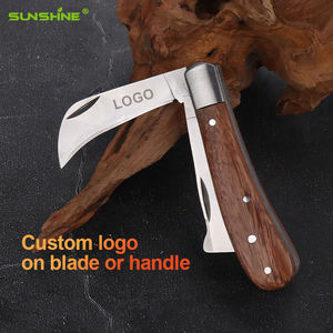 Couteau <span class=keywords><strong>de</strong></span> poche pliant à double lame pour greffage et bouturage, manche en bois <span class=keywords><strong>de</strong></span> rose, <span class=keywords><strong>outils</strong></span> <span class=keywords><strong>de</strong></span> jardinage et <span class=keywords><strong>de</strong></span> camping DIY OEM SUNSHINE - Product Image 2