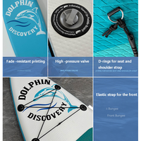 Planche à pagaie gonflable en EVA PVC à motif dauphin pour la pratique du surf en eaux océaniques - Durable et portable