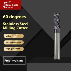 Fraise de tungstène en acier inoxydable importée 60 degrés 4 lames 10mm12 modèles spéciaux Allongé en alliage Altin ODM 303 304 - Product Image 5