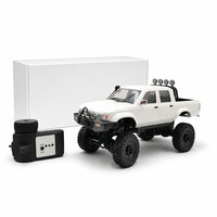 Voiture RC de qualité hobby, pick-up 4x4 télécommandé 2,4 GHz, ABS+métal, tout-terrain, blanc, prêt à rouler, chargeur inclus, cadeau pour garçons