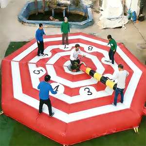 โรงงาน EASYFUN ขายส่งเครื่องเล่นเป่าลมแบบทนทาน สนามแข่งขันจักรยาน Wipeout พร้อมเครื่องกีดขวางแบบหมุนได้ <span class=keywords><strong>เกม</strong></span>กีฬา Meltdown Wipeout - Product Image 6