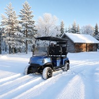 Voiturette de golf électrique pour parc d'aventure tout-terrain, 2, 4 ou 6 places, Moteur AC 72V 7.5KW, Batterie au lithium, pour les excursions sur sentiers, avec porte-lunettes et porte-bagages