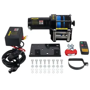 12V 3000lb كهربائي ونش ونش مع حبل اصطناعي