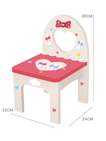 Table de toilette en bois pour enfants, petit lapin blanc, jouets de maquillage, jeu de simulation de maquillage, petite princesse, ensemble de jouets de maquillage