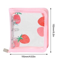 Carpeta económica A8 de 3 anillos, billetera de Pvc, archivador, diario de hojas sueltas, cuaderno, planificador, encaje, cremallera, Mini carpetas de Pvc