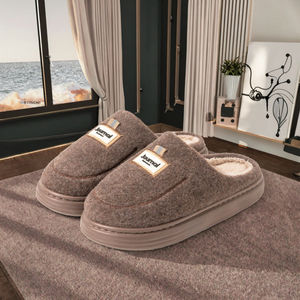 Nouvelles pantoufles d'intérieur chaudes et moelleuses pour hommes avec semelle intérieure antidérapante en EVA, légères - Product Image 3