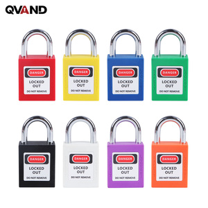 QVAND Fabricant OEM <span class=keywords><strong>Cadenas</strong></span> <span class=keywords><strong>de</strong></span> sécurité en nylon PA66 avec anse en acier <span class=keywords><strong>de</strong></span> 25 mm, clé passe-partout, étiquette personnalisée, modèle M-G25 - Product Image 5