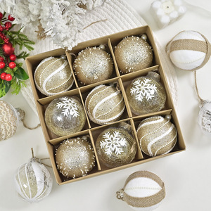 Ensemble <span class=keywords><strong>de</strong></span> boules <span class=keywords><strong>de</strong></span> Noël <span class=keywords><strong>en</strong></span> <span class=keywords><strong>plastique</strong></span> Ychon XB-C013 avec décorations <span class=keywords><strong>de</strong></span> 3 couleurs - Product Image 1