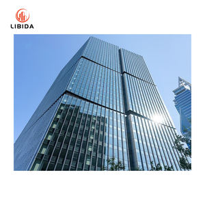 Revêtement de mur-rideau en bâton unitaire à cadre en aluminium à haute <span class=keywords><strong>étanchéité</strong></span>, conception moderne étanche à l'air pour <span class=keywords><strong>façade</strong></span> en verre de bâtiment côtier - Product Image 3