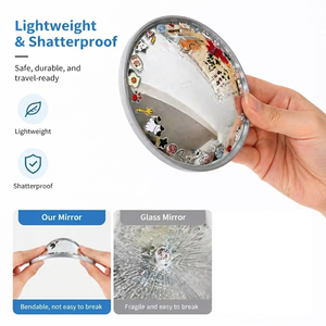 Kawaii Cartoon Dog Acrylic <b>Handheld</b> <b>Mirror</b> Cute Portable Round Shatterproof Makeup <b>Mirror</b> for Girls Gift and Photo Props - Product Image 3