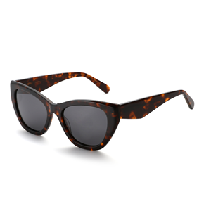 2025 nueva tendencia tamaño grande ojo de gato Marco de acetato UV 400 gafas de sol polarizadas marrón <span class=keywords><strong>Demi</strong></span> verde antiarañazos Sunlen para mujer señora - Product Image 3