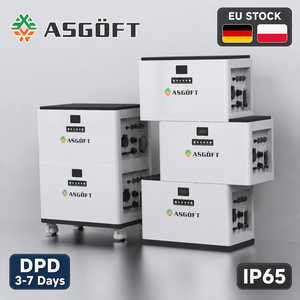 ASGOFT All In One Complete Off-Grid <b>Solar</b> System LiFePO4 Battery 72Ah 51.2V 3.8kWh 2.4kW Hybrid <b>Kit</b> Home Balcony Stackable IP65 - Product Image 1