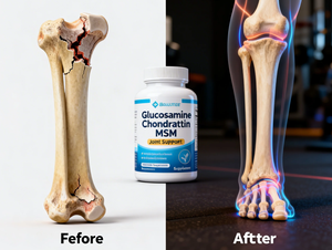 Glucosamin Chondroitin MSM Gelenkunterstützungs-Nahrungsergänzungsmittel & Knochengesundheit für Gelenklinderung Knochenstärke 60 Tabletten - Product Image 2