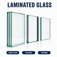 Verre feuilleté trempé écologique haute résistance sûr sur mesure vente directe en gros ultra-blanc pour mur-rideau