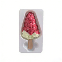 Offre Spéciale : Glace en forme de fruit 3D Raisin Violet, Boisson Froide, Sucette Glacée, Populaire sur Internet, Certifiée Halal, Emballage en Sachet