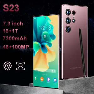 S23 ponsel Ultra ponsel pintar Android 12.0 1tb, ponsel Android 5g 6.8 inci 16gb + HD OLED 144HZ baru