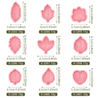 Feuille série plastique feuille d'érable 3D dessin animé Cookie timbres bricolage argile écaille de tortue sucre imprimé Biscuit