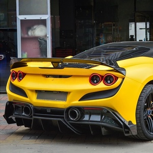 Diffuseur arrière en fibre de carbone sèche, fait main, finition brillante, fixation OEM, pièces de tuning racing pour Ferrari F8 Tributo Spider - Product Image 5