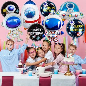 Palloncini all'ingrosso per ragazzi a tema spaziale: Astronauta, Navicella Spaziale, Razzo Planetario, Galassia in lamina di alluminio per feste di compleanno - Product Image 5