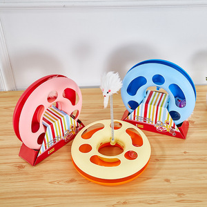 Juguetes Giratorios para Gatos con Resorte, Bandeja de Juego de Felpa, Alivio para el Aburrimiento, Juguetes para Gatos - Product Image 3