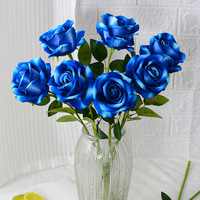 Einzelne Flanell Rose Blumen Heimdekoration Hochzeit Hotel Valentinstag Geschenk Seidenblume
