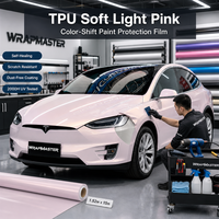 Film de protection de peinture (PPF) TPU souple rose clair auto-réparant WrapMaster 1,52 m x 15 m pour changement de couleur de voiture, vente en gros OEM ODM