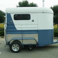 Remorque semi-remorque pour 2 chevaux, chargement direct, avec double essieu, freins électriques et capacité de charge de 4 tonnes – Vente chaude personnalisée