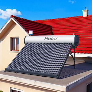 Chauffe-eau solaire thermique 100L/150L/200L/300L à tubes sous vide avec alimentation électrique de secours pour hôtels et usage extérieur, économie d'énergie - Product Image 1