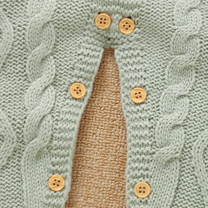 Tutina in Maglia per Neonati Mimixiong, Pagliaccetto con Bretelle in Maglia Intrecciata, Abbigliamento Invernale per Neonati all'Ingrosso - Product Image 3
