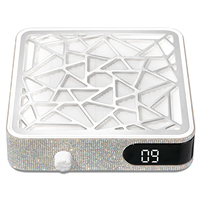 Dépoussiéreur à ongles rechargeable 48W pour salon professionnel Design carré portable avec logo personnalisé en plastique et métal
