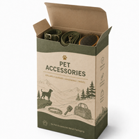 Boîtes auto-érectiles personnalisées écologiques et recyclables avec fond à verrouillage automatique, revêtement UV, impression offset pour l'emballage de détail d'accessoires pour animaux de compagnie