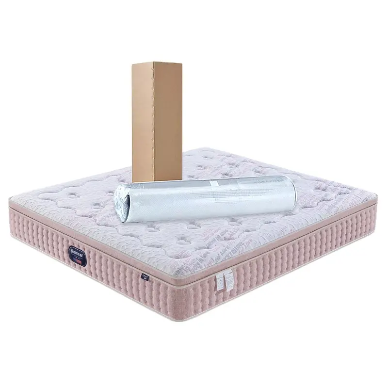 Widely Applicable Foldable Roll Up Pocket Spring Latex Foam Royal Comfort queen compressed Mattress pocket spring