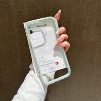 Coque de téléphone transparente couleur bonbon souple pour iPhone 13 Coque pour iPhone 11 16 14 12 15 Pro Max 16 Plus 17 Housse de protection en silicone