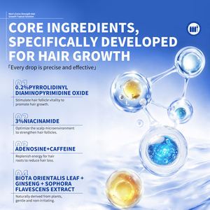 Sérum de croissance capillaire personnalisé pour hommes avec caféine et biotine pour cheveux clairsemés et soin du cuir chevelu, solution de croissance capillaire extra forte pour hommes - Product Image 4