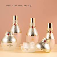 Ensemble de flacons en verre pour soins de la peau de luxe avancés, flacon en verre pour cosmétiques de luxe haut de gamme personnalisé en petite série avec marque déposée