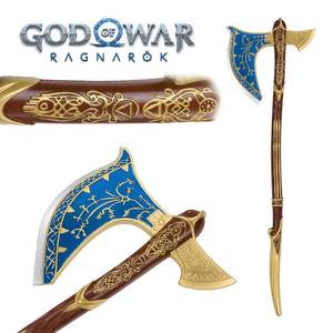 MS GOW God of <span class=keywords><strong>War</strong></span> <span class=keywords><strong>Ragnarok</strong></span> PS5 Juego Modelo de Arma de Espuma PU Ecológica 94cm Hacha Leviatán de Kratos Colores Personalizables para Niños - Product Image 1