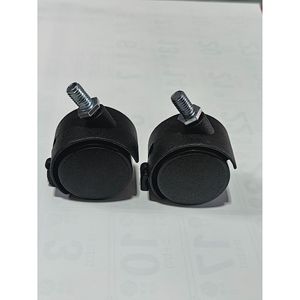 Furniture Caster <b>Swivel</b> With Brake 52mm Threaded Stem Polyurethane Wheel 45kg Load Capacity Modern Design - Product Image 1