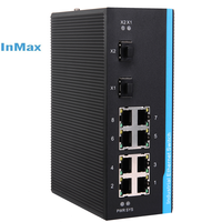 Puerto 10 8 port gigabit conmutador poe industrial interruptor de poe, equipo de seguridad, cámara de seguridad cctv cámara ip Cámara