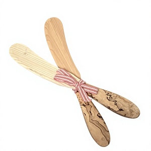 Juego de Cuchillos para Queso Modernos de Madera, Minimalistas y Ecológicos, con Acabado Espejo, para Servir Mantequilla en Mesa de Boda - Product Image 2