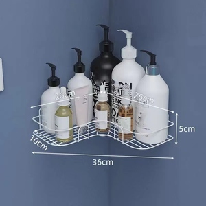 Cestino per scarichi <span class=keywords><strong>doccia</strong></span> in ferro Organizer bagno mensola da bagno ad angolo a parete scaffali per <span class=keywords><strong>Shampoo</strong></span> <span class=keywords><strong>porta</strong></span> <span class=keywords><strong>porta</strong></span> cosmetici - Product Image 3