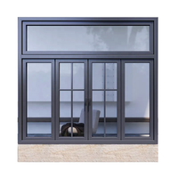 Fenêtres à battants en alliage d'aluminium au design moderne, insonorisées, isolées, double vitrage pour maison et bureau
